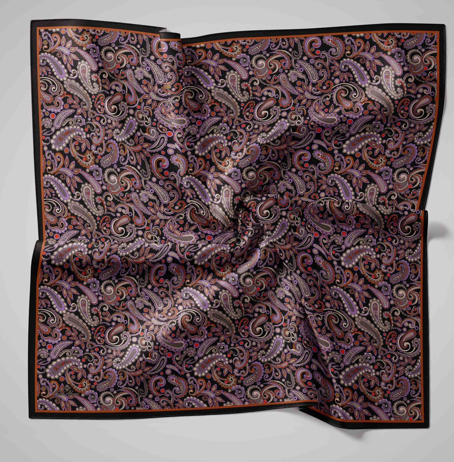 Silk Home Soft Eşarp 45863 Siyah Karışık Desen 