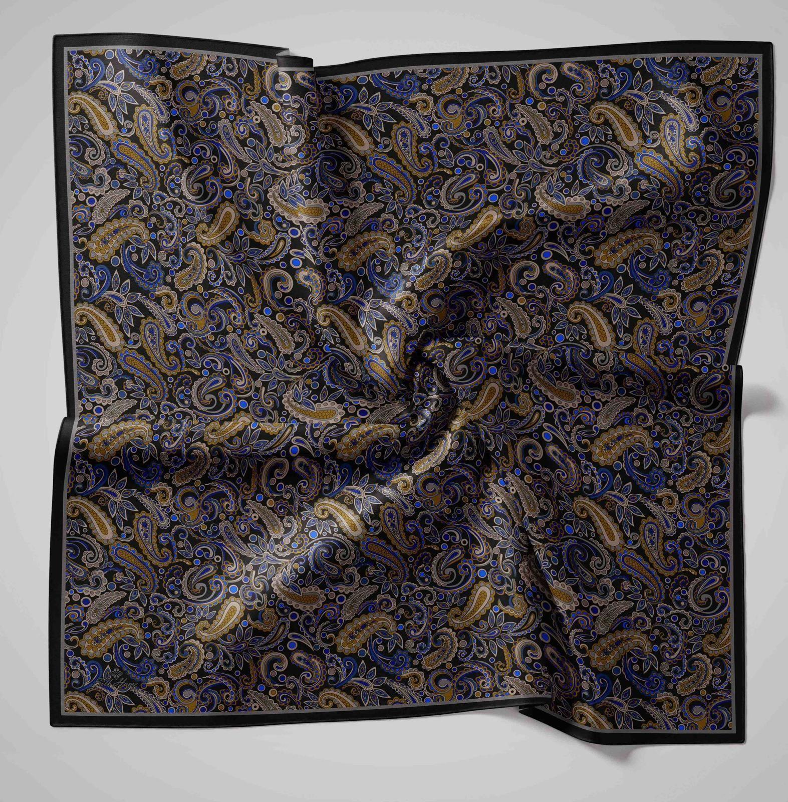 Silk Home Soft Eşarp 45865 Mavi Karışık Desen 