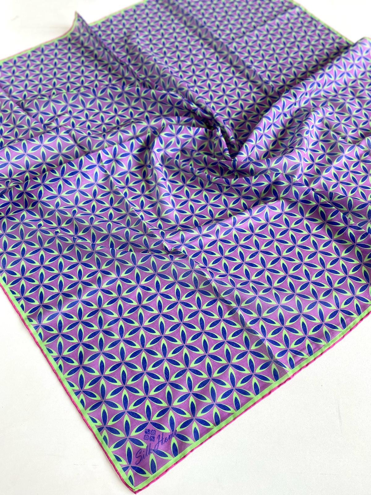 Silk Home Soft Eşarp 46620 Mor Karışık Desen