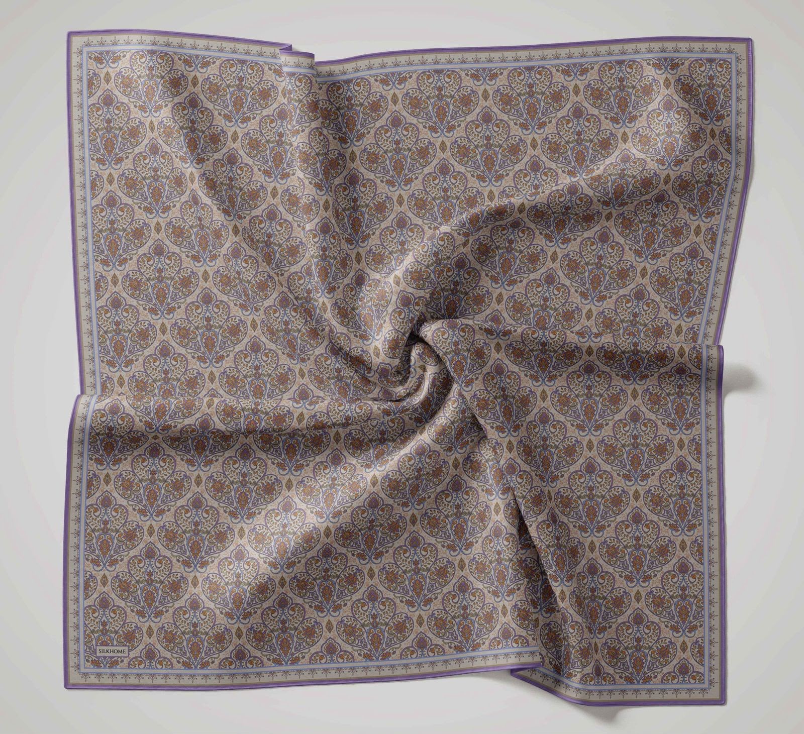 Silk Home Soft Eşarp Açık Vizon Vintage Desen