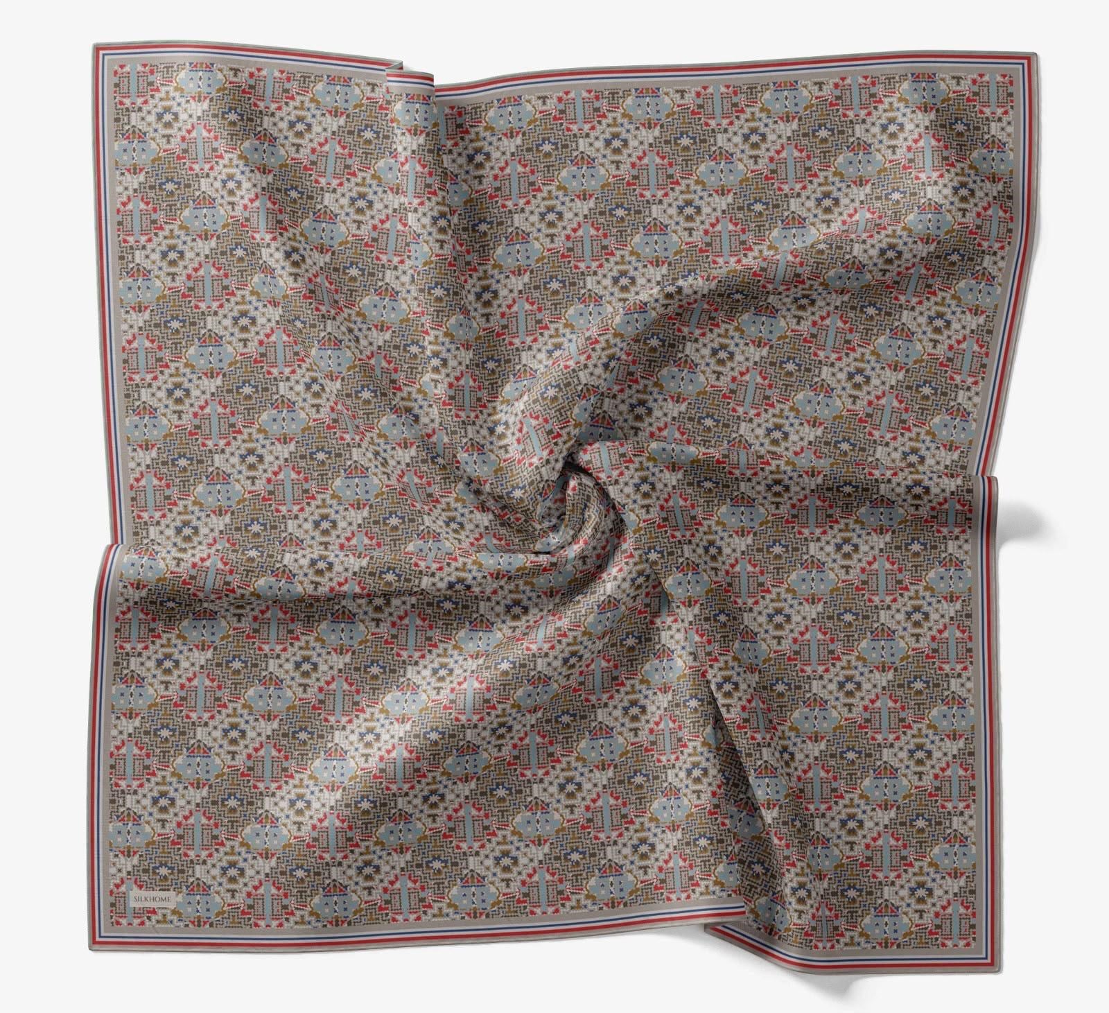 Silk Home Soft Eşarp Etnik Desenli