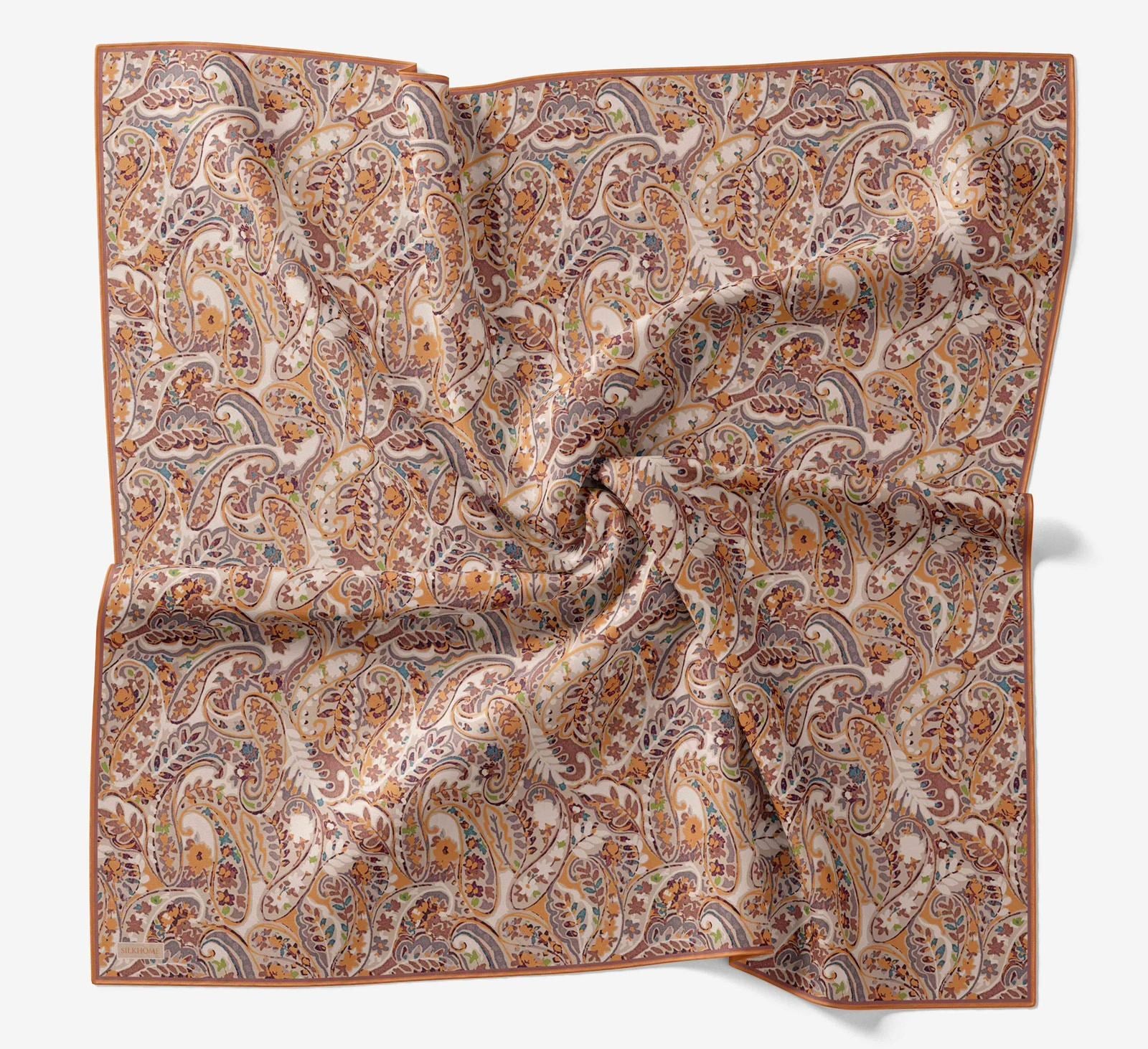 Silk Home Soft Eşarp IST 04675 - 12 Turuncu Etnik Desen
