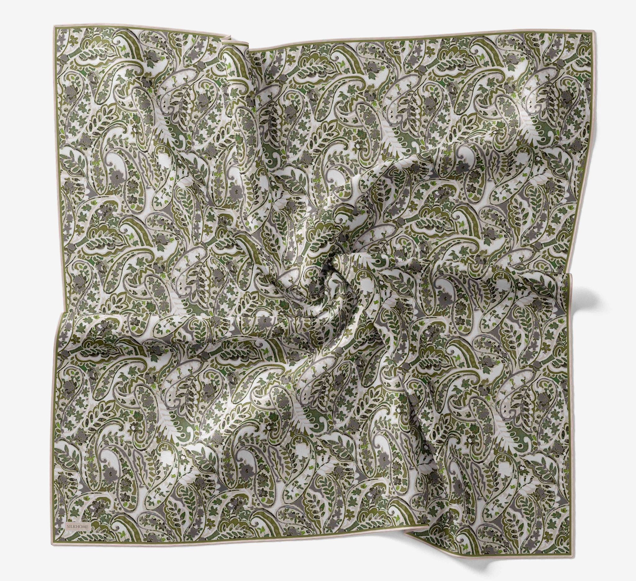Silk Home Soft Eşarp IST 04675 - 2 Haki Etnik Desen