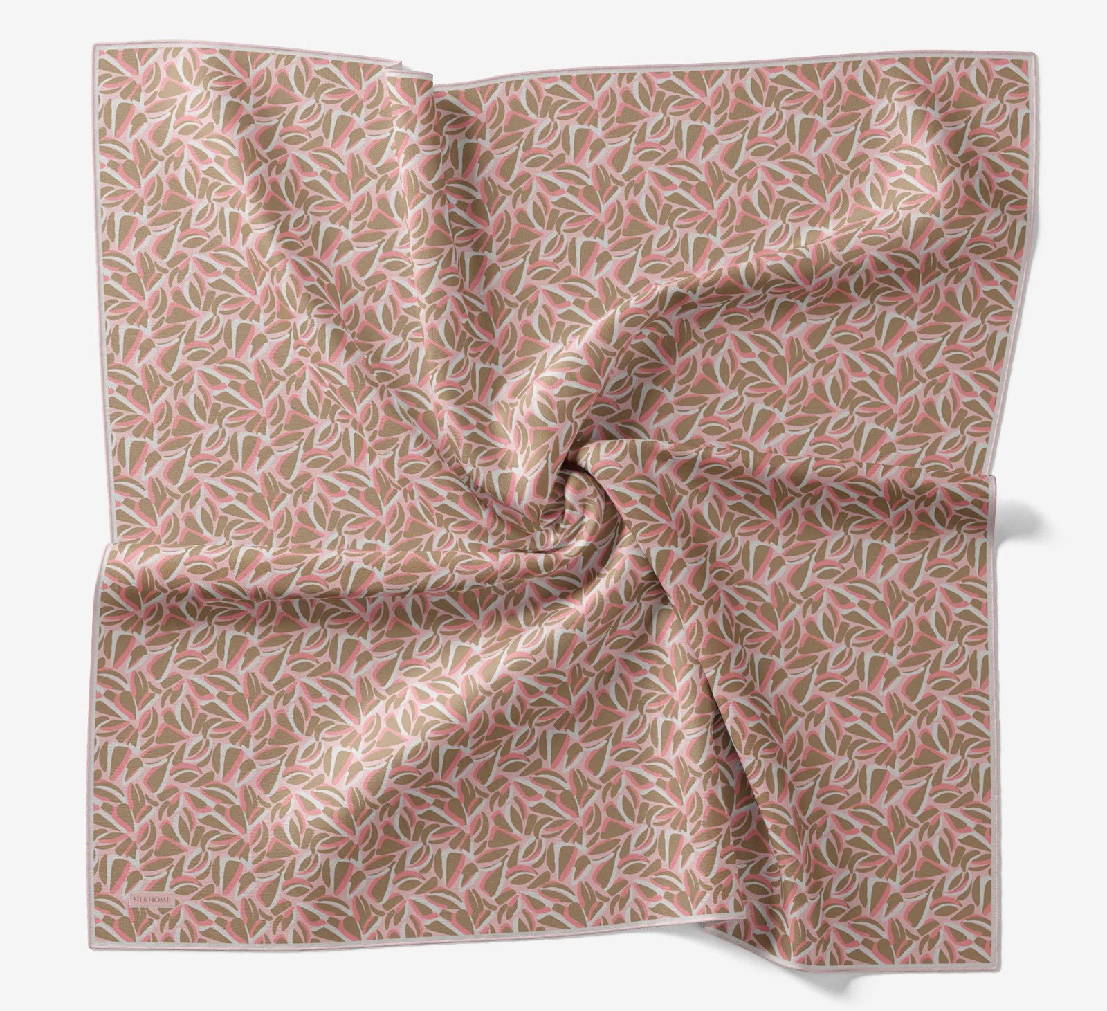 Silk Home Soft Eşarp Şeker Pembesi Geometrik Desen