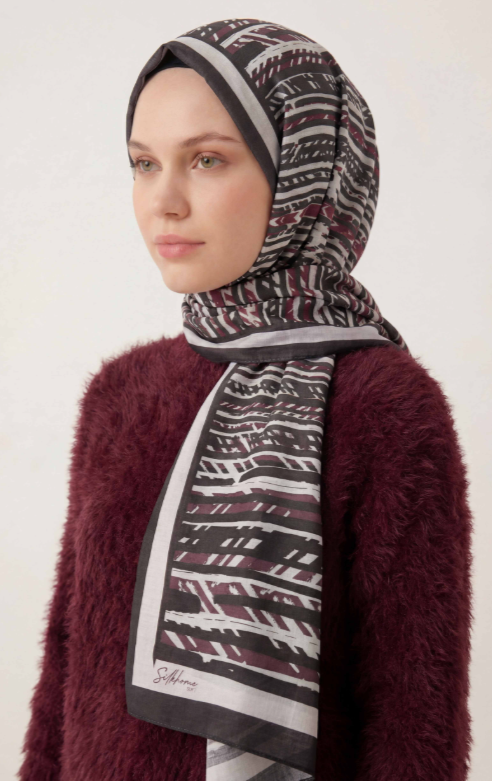 Silk Home Soft Şal IST 481001-11 Siyah Şerit Desen