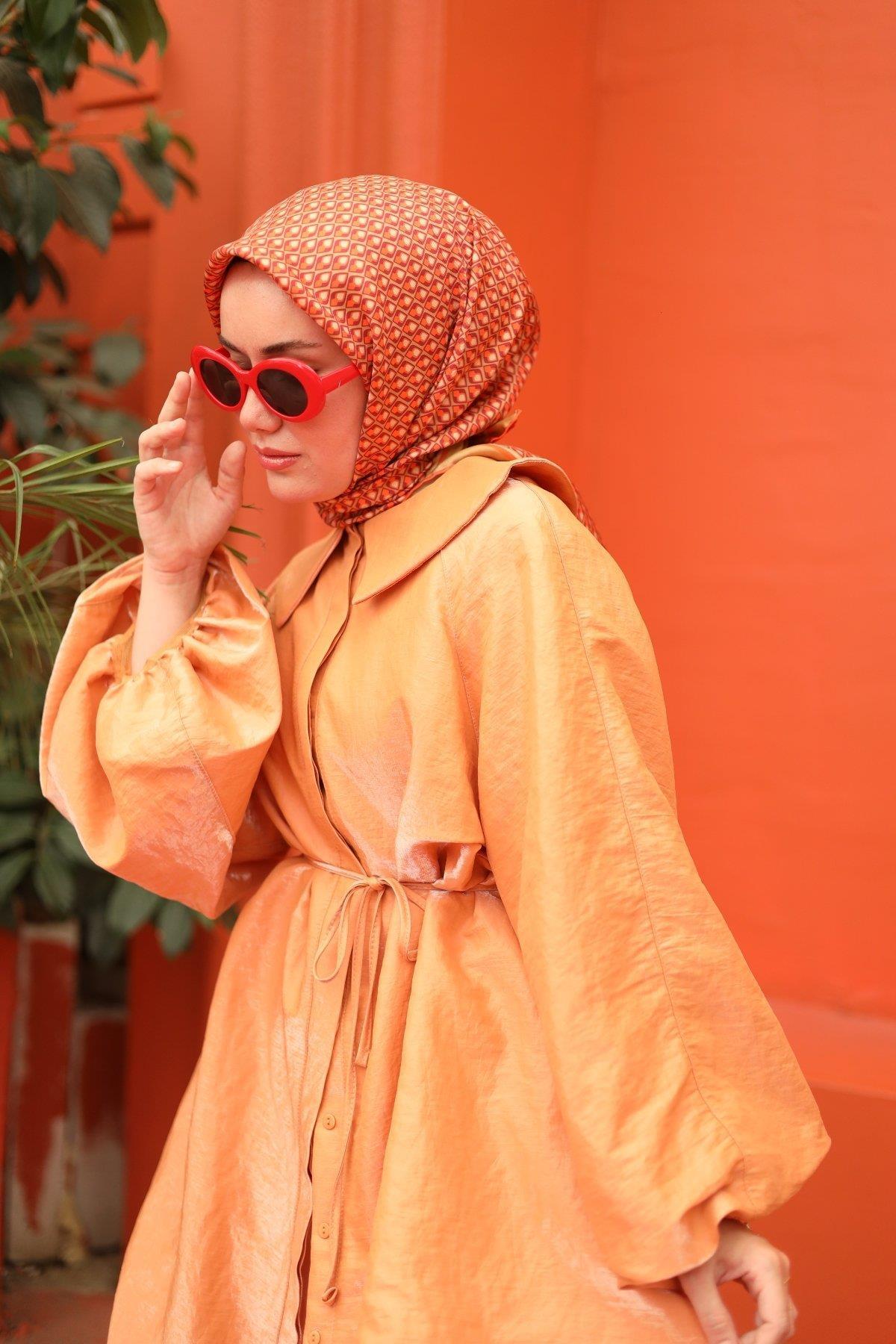 Silk Home Tivil İpek Eşarp 11438-26  Mercan