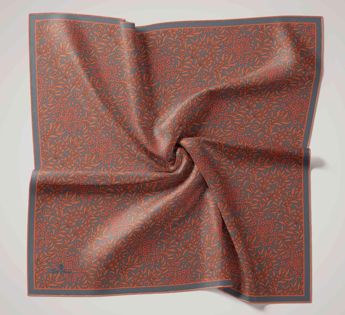 Silk Home Tivil İpek Eşarp 11464-32 Antrasit Karışık Desen