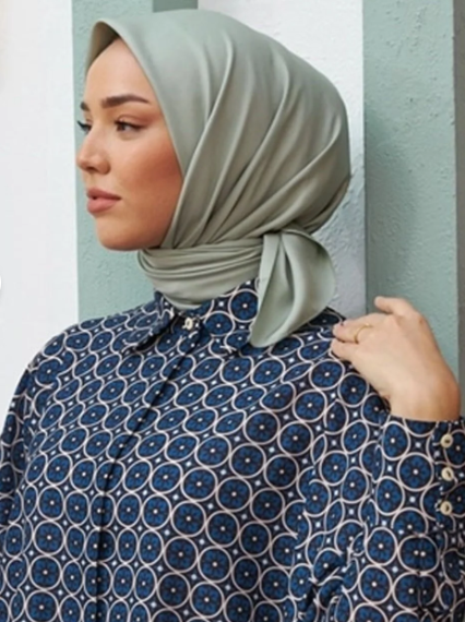 Silk Home Tivil Polyester Eşarp IST 11343-08 Çağla Yeşil Düz Desen