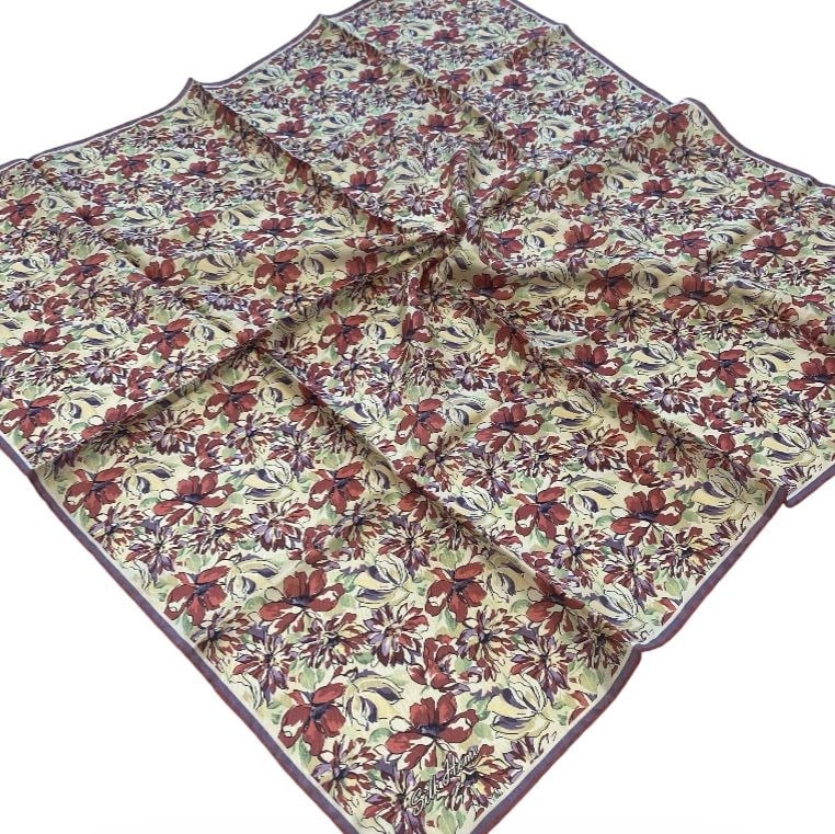 Silk Home Tivil Saf İpek 11477 - 03 Gül Kurusu Çiçek Desen
