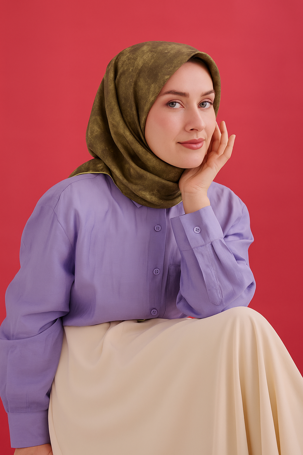 Silk Home Tivil Saf İpek 11487 - 52205 Açık Yeşil Armürlü Desen