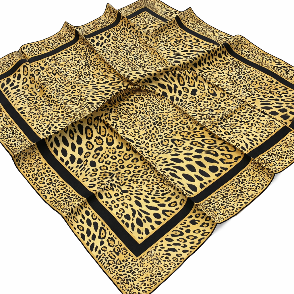 Silk Home Tivil Saf İpek 11506 - 01 Gold Leopar Desen