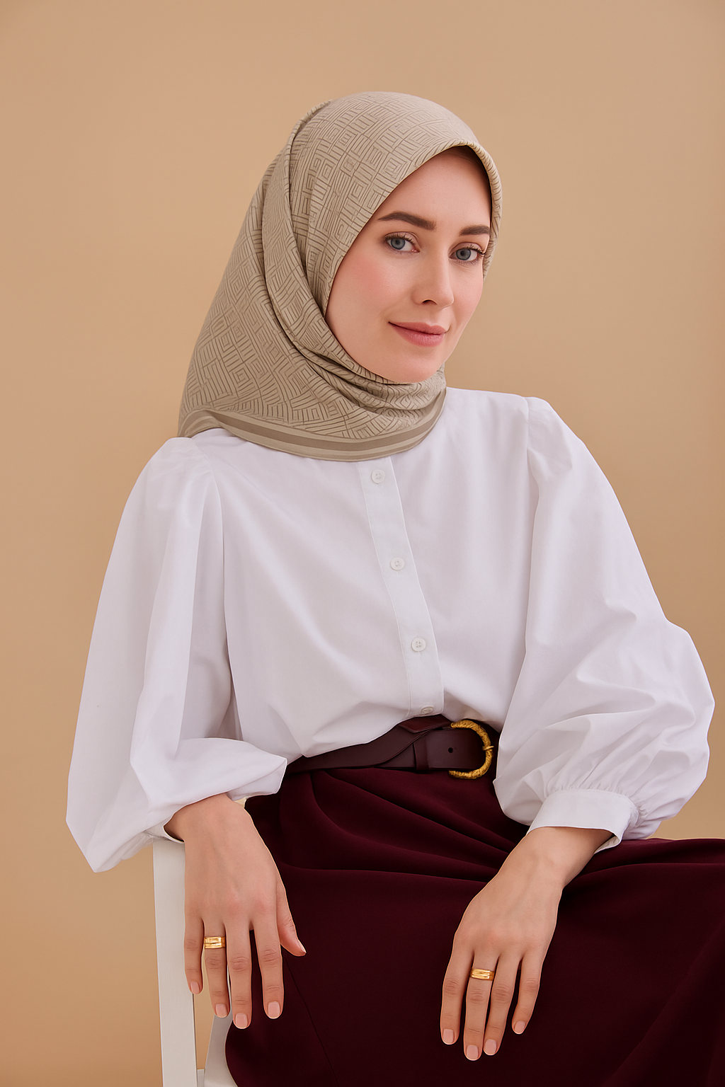 Silk Home Tivil Saf İpek 52215 Koyu Vizon Çizgi Desen