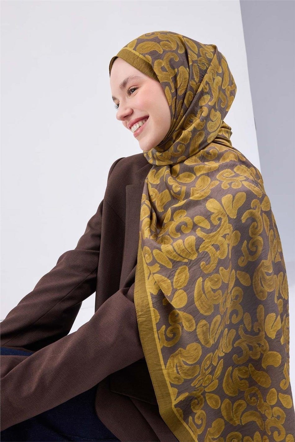 Silk Home Urban Hours Harmony Yağ Yeşili Mayda Şal