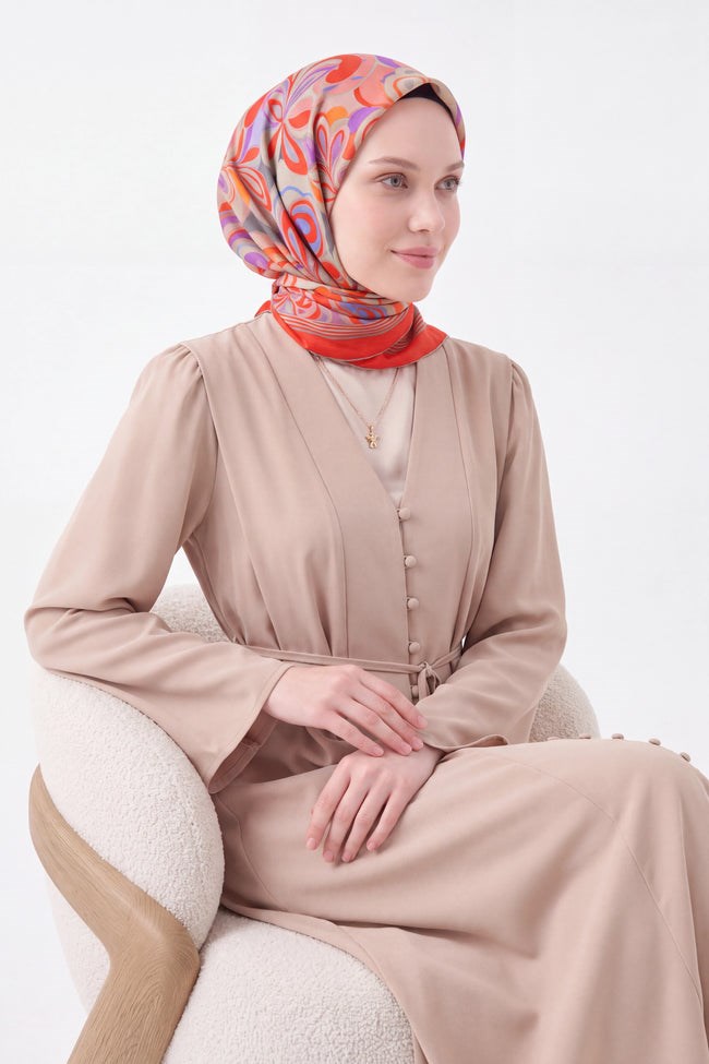 Silk Home Velora Eşarp Aura Floral Kırmızı