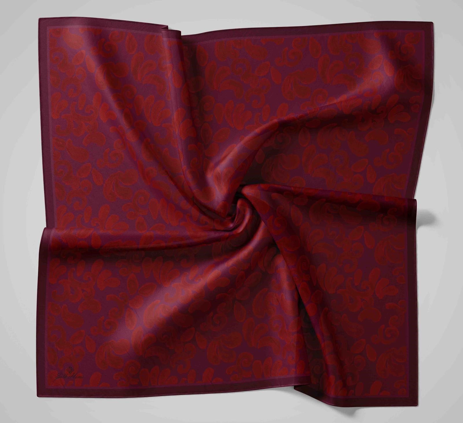 Silk Home Velora Eşarp IST 160004-04 Bordo Soyut Desen