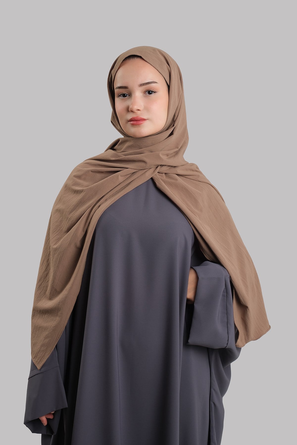 Taba Düz Klasik Şal İtalyan Dikişli Relax Kumaş Sade 202128_33