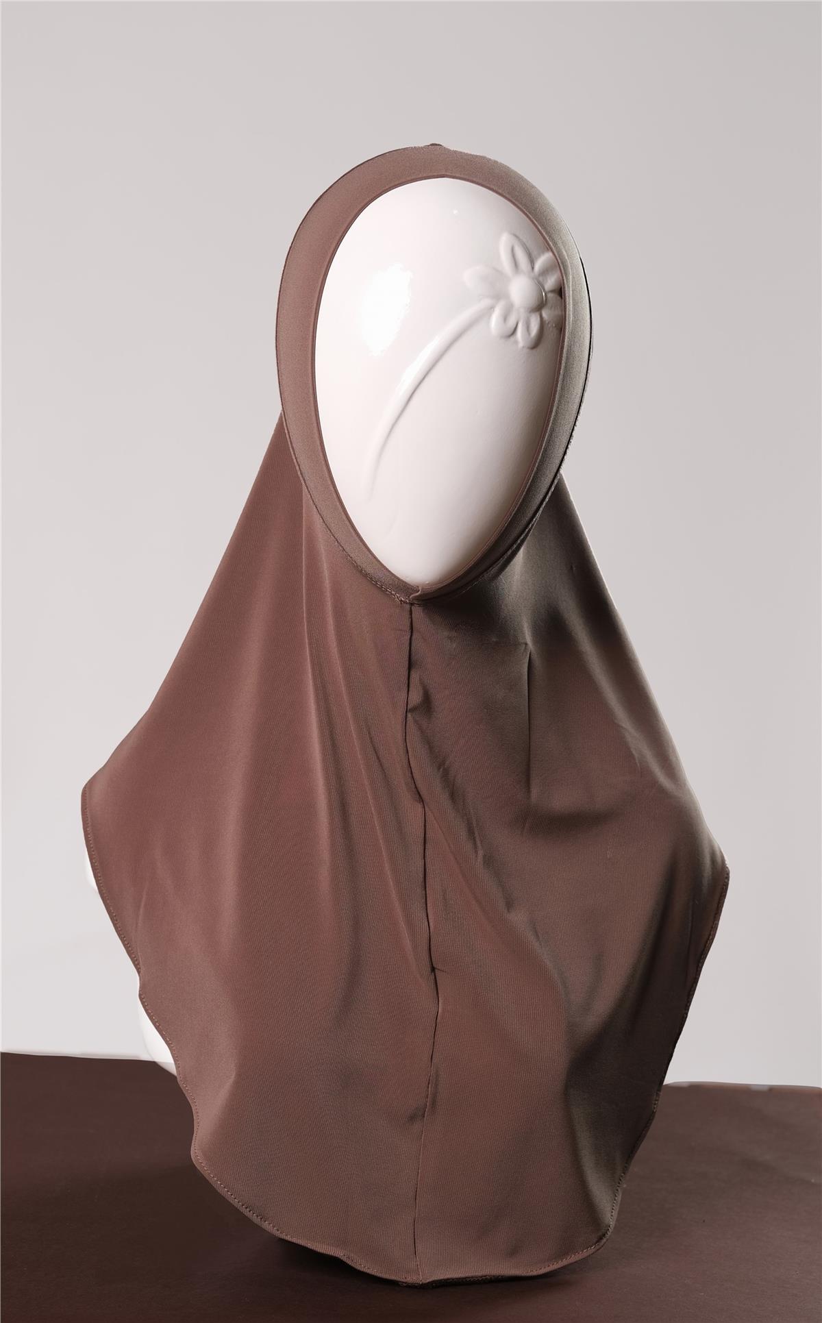 Vizon Pratik Hazır Geçmeli Genç Tesettür Bone Sandy Kumaş Düz Hijab 2312_10