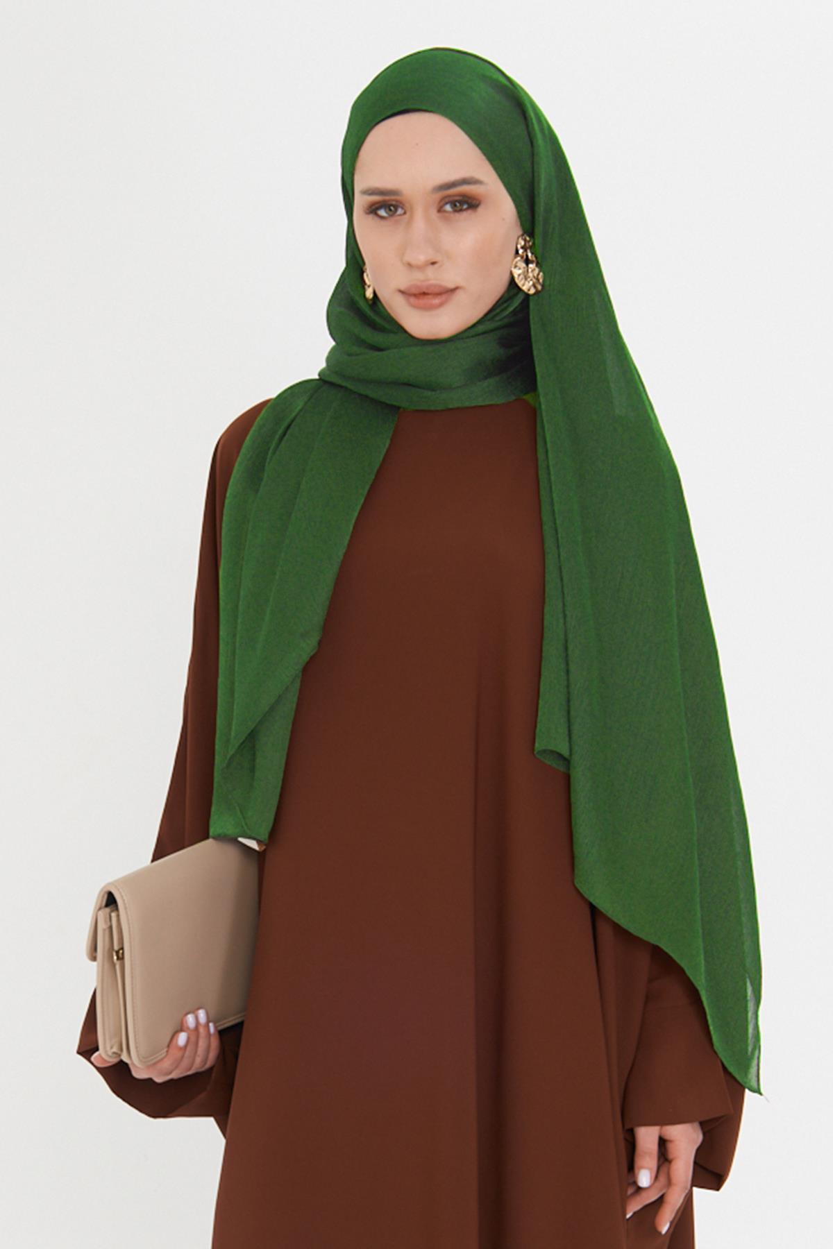 Zümrüt Düz Klasik Şal Turlu Polyester Lüx Janjan 202126_37