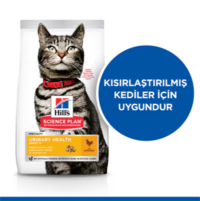 Hills Science Plan Urinary-İdrar Yolu Destekleyici Tavuklu Yetişkin Kedi Maması