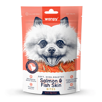 Wanpy Gerçek Somon Dilimleri Köpek Ödülü 100 g