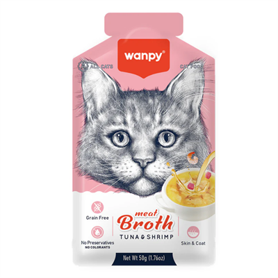 WANPY KEDİ ÇORBASI KARİDES TON BALIKLI 50 GR