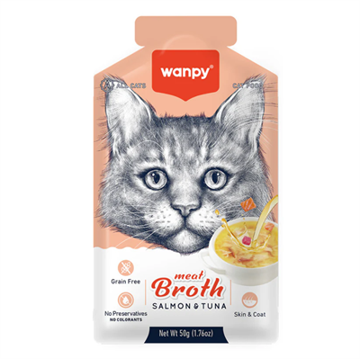 WANPY KEDİ ÇORBASI SOMON VE TON BALIĞI ETİ 50 GR