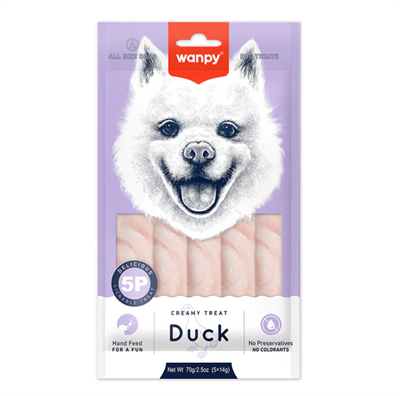 Wanpy Ördek Etli Krema Köpek Ödül Maması 5*14 Gr