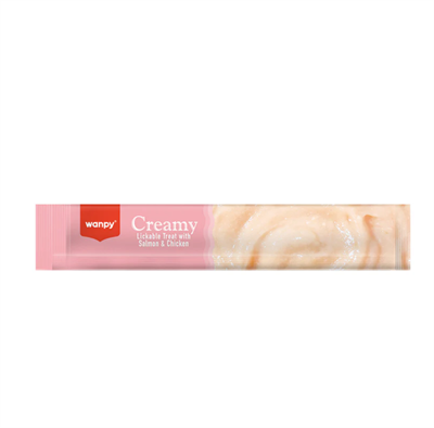 Wanpy Somonlu ve Tavuklu Krema Köpek Ödül Maması 5X14 Gr