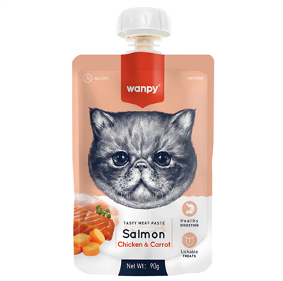 Wanpy Taze Somonlu & Tavuklu Kedi Et Ezmesi 90 g