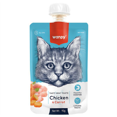 Wanpy Taze Tavuklu & Havuçlu Kedi Et Ezmesi 90 g