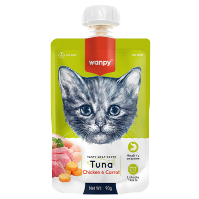 Wanpy Taze Ton Balıklı & Tavuklu Kedi Et Ezmesi 90 g