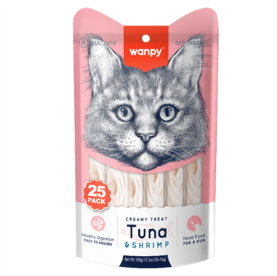 Wanpy Ton Balığı ve Karidesli Krema Kedi Ödülü 25X14 gr