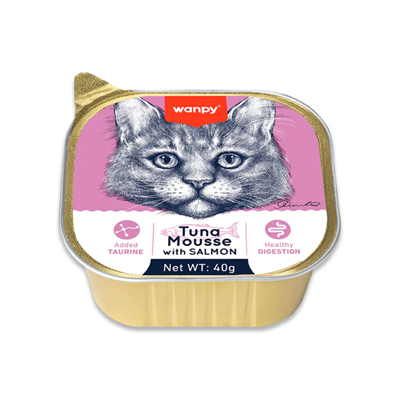 Wanpy Ton Balıklı ve Somonlu Alutray Yaş Mama 40 gr