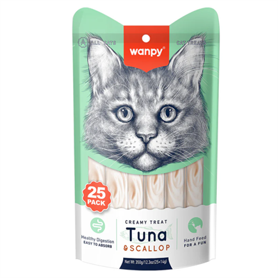 Wanpy Ton & Deniz Taraklı Krema Kedi Ödülü 25X14 gr