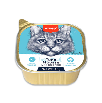 Wanpy Ton ve Morina Balıklı Alutray Yaş Mama 40 gr