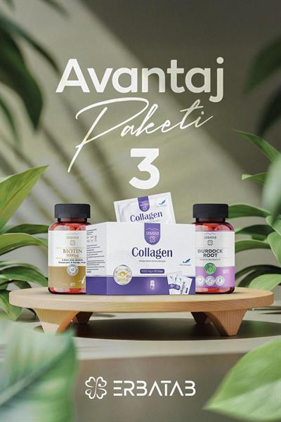 Erbatab Avantaj Paketi 3 (Kollajen, Biotin, Dulavratotu)