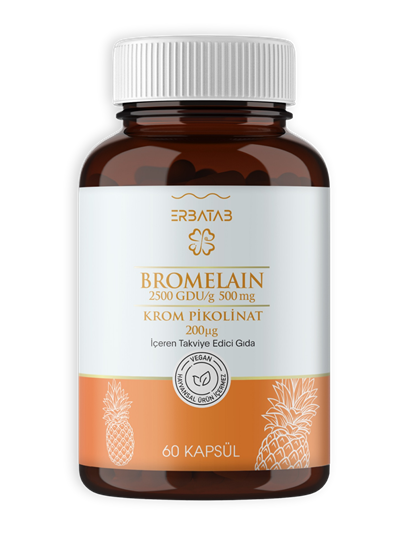 Erbatab Bromelain Krompikolinat 60 Kapsül 