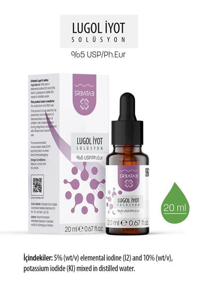 ERBATAB Lugol İyot %5 20 ml İY0002