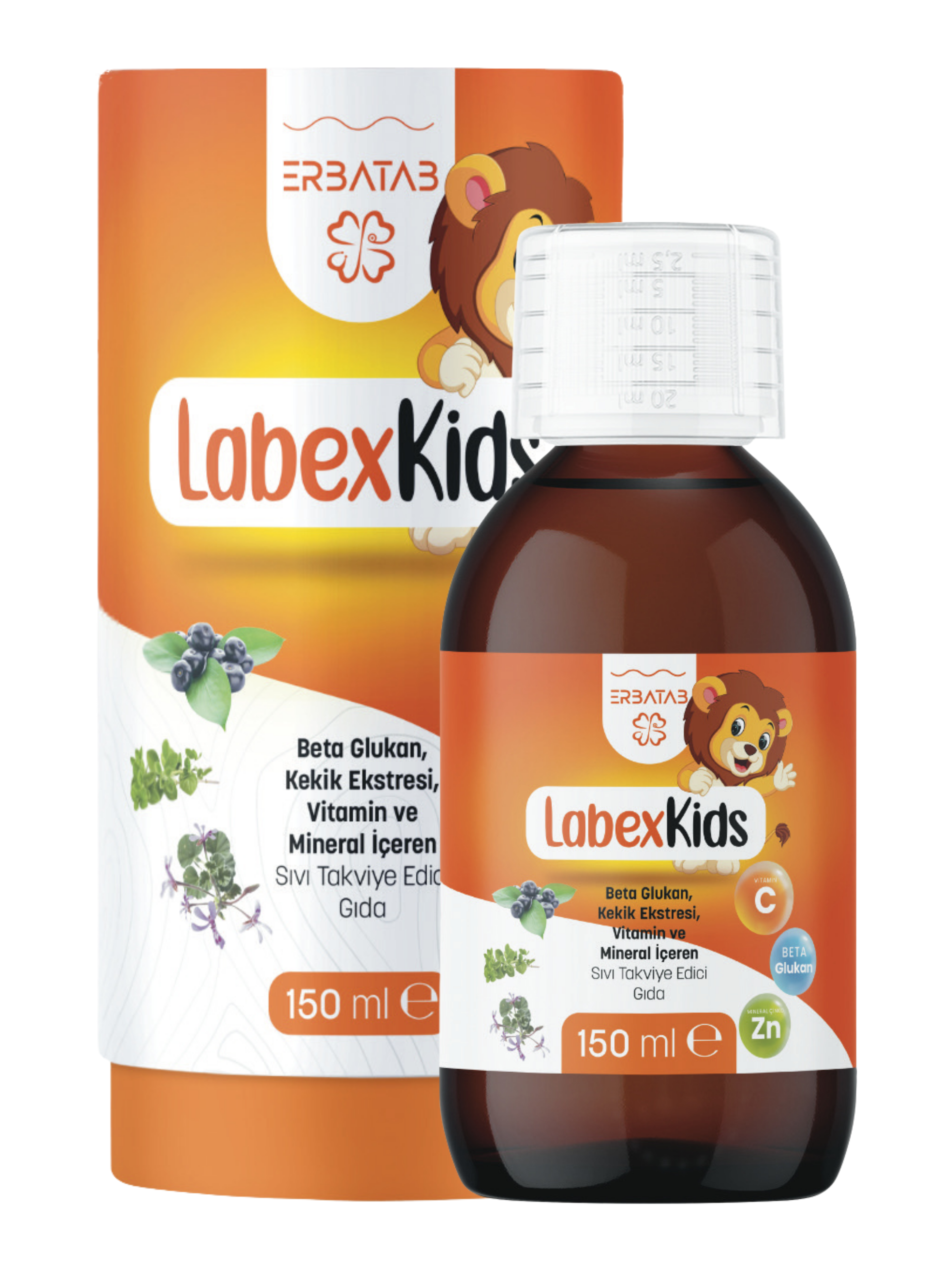 Erbatab Labex Kids Çinko Kekik Beta Glukan Karamür ver Çocuk