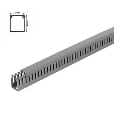Depa 25 X 40 Delikli Pano Tipi Kablo Kanalı - Gri - 02504014