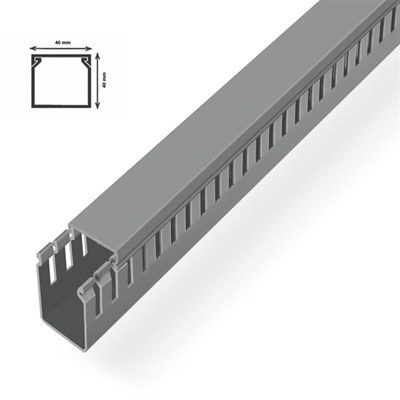 Depa 40 X 40 Delikli Pano Tipi Kablo Kanalı - Gri - 04004014