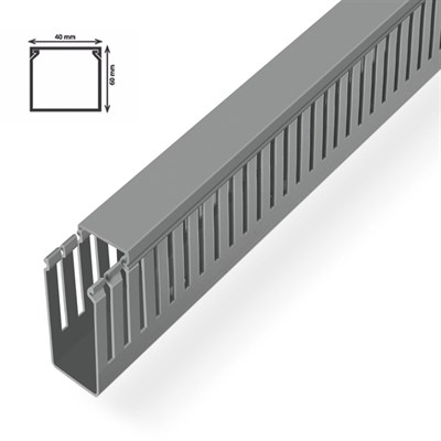 Depa 40 X 60 Delikli Pano Tipi Kablo Kanalı - Gri - 04006014