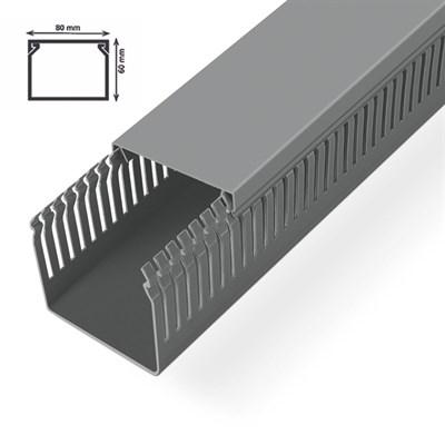 Depa 80 X 60 Delikli Pano Tipi Kablo Kanalı - Gri - 08006014