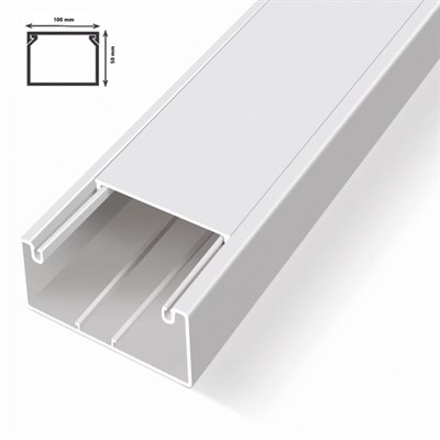 Depa 100 X 50 İçten Kapaklı Kablo Kanalı - Beyaz - 10005016