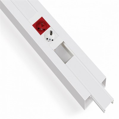 Depa 100 X 50 İçten Kapaklı Kablo Kanalı - Beyaz - 10005016