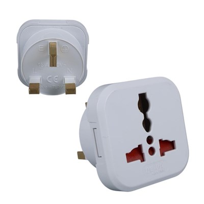 Depa İngiliz Fiş Çevirici Adaptör - İngiliz İngiliz Priz - Beyaz - 11108-UK