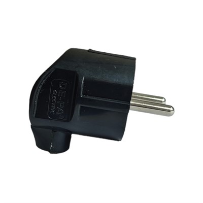 Depa L Tip Topraklı Erkek Fiş - Siyah - 220 Volt - 11135-S