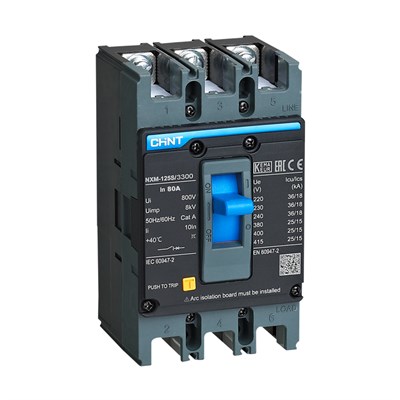 Chint 3 X 80 Amper 25 kA Sabit Termik Manyetik Kompakt Şalter - 131361