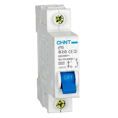 Chint Monofaze 1 X 20 Amper B Tipi Otomatik Sigorta 4,5 kA - 186431