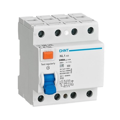 Chint AC Tipi 4 X 100 Amper 300 mA Kaçak Akım Koruma Rölesi 6 kA - 200758